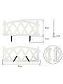 Забор декоративный пластик, Мастер сад, Арка, 26 см, 26х240 см, белый - фото 6