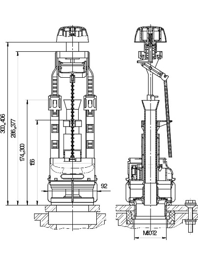 Арматура для бачка унитаза боковая, 1/2&quot;, однорежимная, кнопочная, белая, Инкоэр, СБкпм-Бм-Б-В Р