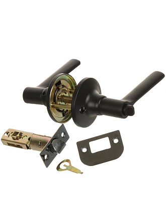 Защелка Avers, 8083-03-BLM, 31339, с фиксатором, алюминий, черная