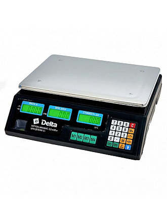 Весы торговые Delta, 10 Вт, 33х23 см, до 35 кг/ 5 г, ТВН-35