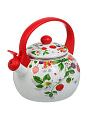 Чайник сталь, эмалированное покрытие, 2.5 л, со свистком, ручка пластиковая, Metalloni, Ягоды, индукция, EM-1322 - фото 2