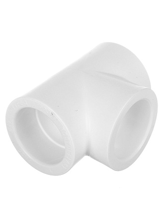 Тройник полипропилен, d20 мм, белый, Valfex