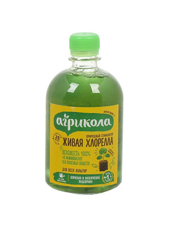 Удобрение Хлорелла, стимулятор роста, флакон, 500 мл, Агрикола