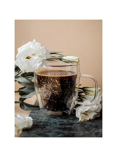 Кружка стекло, 350 мл, Genio Manso, двойные стенки, Apollo, MNS-350