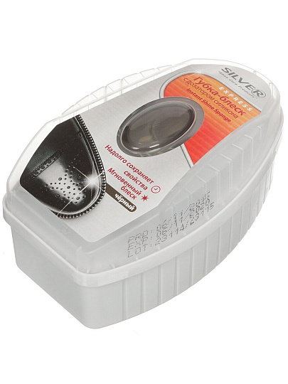 Губка для обуви антистатик, с дозатором, 6 мл, черная, Silver, Professional, PS1007-01/PS3007-01/PS2007-01