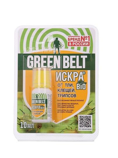Инсектицид Искра БИО, от тли и клещей, жидкость, 10 мл, Green Belt
