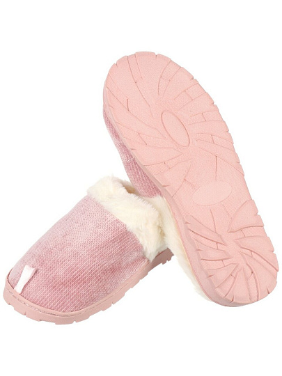 Тапки для женщин, розовые, р. 38-39, закрытые, трикотаж, A210050