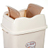 Контейнер для мусора пластик, 50 л, плавающая крышка, молочный, Easy, 09715 - фото 2