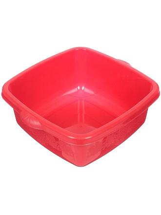 Таз пластик, 13 л, квадратный, с ручкой, в ассортименте, Милих, 08013
