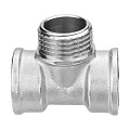 Тройник 3/4&amp;quot;х1/2&amp;quot;х3/4&amp;quot;, г-ш-г, латунь, AquaLink - фото 4