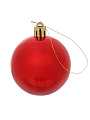 Елочный шар 6 шт, красный, 6 см, пластик, SYQD-0119156R - фото 4