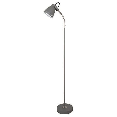 Светильник напольный E27, 40 Вт, серый, абажур серый, Camelion, New York KD-428F C08, 13050