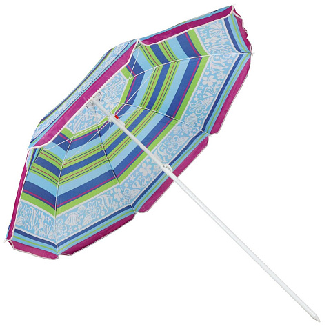 Зонт пляжный 180 см, с наклоном, 8 спиц, металл, Рыбки, LG04/2