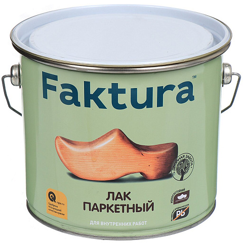 Лак Faktura, паркетный, полуматовый, алкидно-уретановый, для внутренних работ, 2.7 л