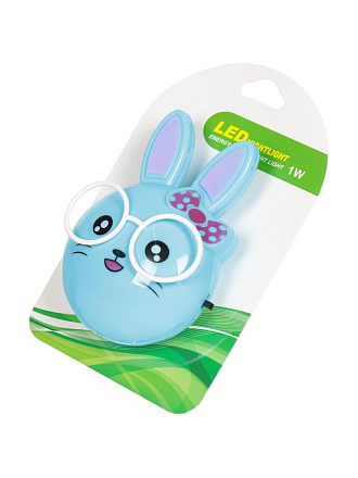 Ночник Голубой кролик, настенный, пластик, голубой, розовый, SPE13543-516