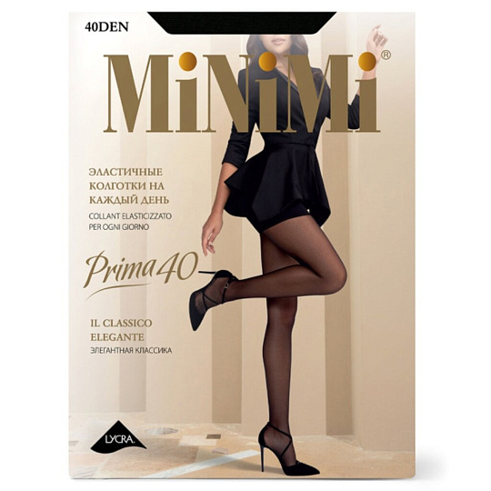 Колготки Minimi, Mini Prima, 40 DEN, р. 3, nero/черные, шортики