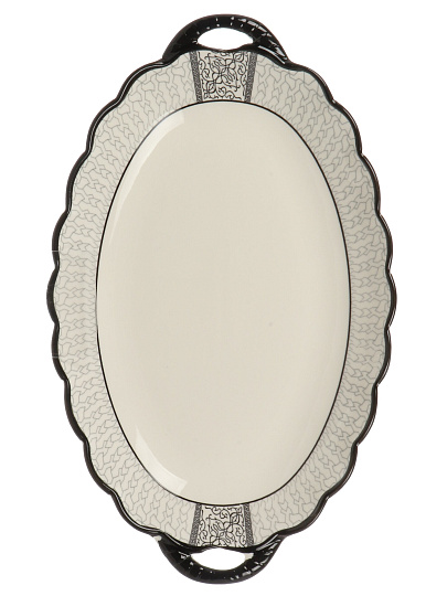 Блюдо керамика, овальное, 31 см, с ручками, RasheL, R-31101
