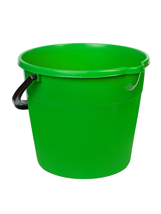 Ведро пластик, 10 л, салатовое, хозяйственное, со сливом, Sparkplast, IS40006/1