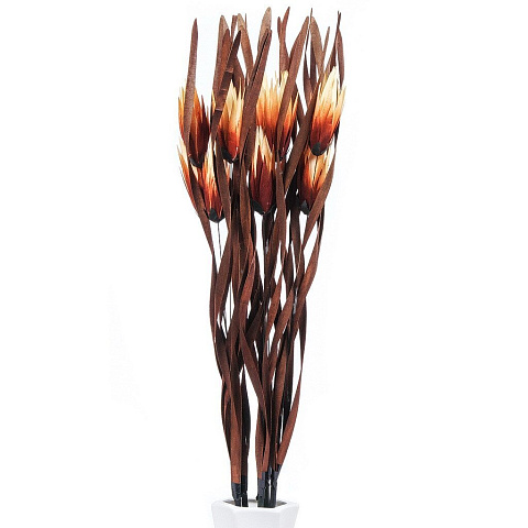 Цветок искусственный декоративный Тинги Композиция, 150 см, бело-коричневый, Y4-4916