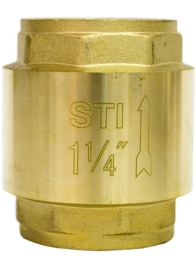 Клапан обратный 1&quot;1/ 4, латунь, DN 32, пружинный, New, STI