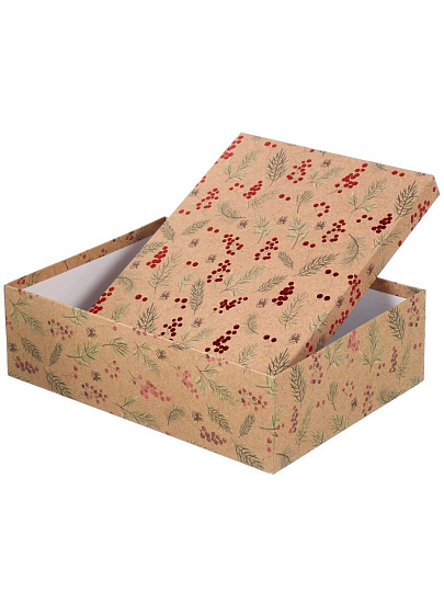 Коробка подарочная картон, 37х27х11 см, в ассортименте, Новый год, A470110