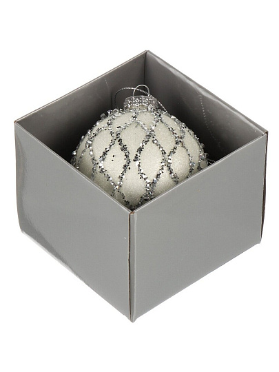 Елочный шар Барокко, 8 см, стекло, XF24-SC023