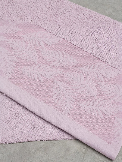 Полотенце банное 50х90 см, 100% хлопок, 500 г/м2, Перо, Silvano, лавандовое, Узбекистан