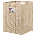 Корзина 50 л, 34х33.5х45 см, квадратная, плетеная, пластик, латте, складная, Violet, Лофт, 895020