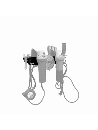 Держатель для инструмента для 2-х болгарок и прочего инструмента, настенный, черный, ElectricLight, КБ-01-116