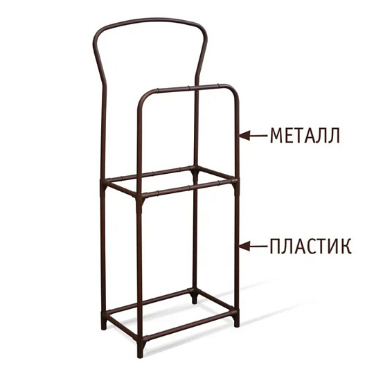 Вешалка костюмная 47.5х26х116.5 см, Sheffilton, металл, 24 кг, SHT-SUR3, В1-82, муар/коричневая
