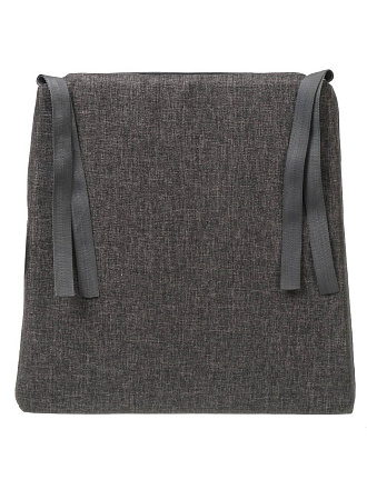 Сиденье мягкое рогожка, 40х34 см, серое, съемный чехол, Трапеция