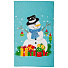 Полотенце кухонное вафельное, 35х60 см, 270 г/м2, 100% хлопок, Новогодние краски Снеговик с подарками, Узбекистан, AI-1504022 - фото 3