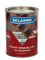 Грунт-эмаль Skladno, по ржавчине, алкидная, желтая, 0.8 кг - фото 3