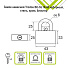 Замок навесной Trodos, ВС-SL10-40, 210 032, блистер, цилиндровый, хром, 3 ключа - фото 2