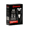 Электробритва аккумуляторная, Sakura, SA-5429BK, роторная, сухое бритье, 3 бритвенные головки, черная, SA-5429BK - фото 9
