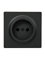 Розетка открытой установки, 1 гнездо, без заземления, 16 А, 220 В, пластик, IP20, черная, ПБТ, Lezard, Leto, 752-4200-121B - фото 2
