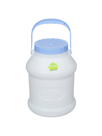 Бидон пластик, 5 л, с ручкой, белый, Martika, Просперо, С926