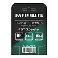 Леска для триммера 3 мм, 15 м, квадрат, Favourite, FBT 3.0twist - фото 2
