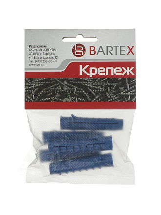 Дюбель распорный, диаметр 12х60 мм, 5 шт, пакет, Bartex, Chappai
