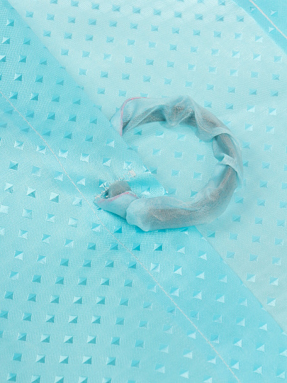 Штора для ванн 180х180 см, ПЭ, Небесно-голубой однотонный, с кольцами, Y4-11143