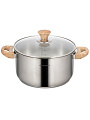 Кастрюля нержавеющая сталь, 6 л, крышка стекло, Daniks, Осло, GS-01147-24CA, индукция - фото 2