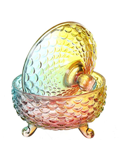 Сахарница 200 мл, стекло, 10х11 см, Самоцветы, Y6-10320