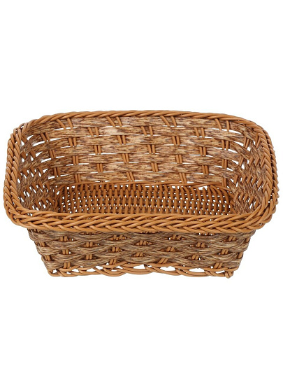 Корзина декоративная 23х23х8 см, квадратная, плетеная, Y4-8904