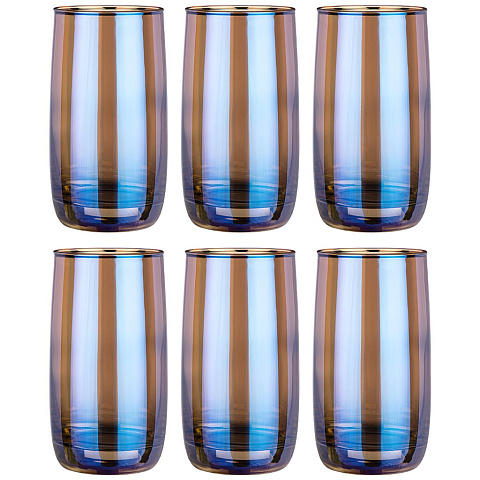 Набор стаканов из 6 шт "лазурит" 330 мл. , 194-532