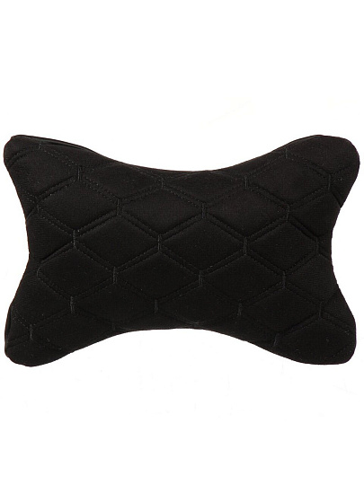 Подушка-подголовник 26х17, на сиденье, косточка, Nova Bright, 48104, черная