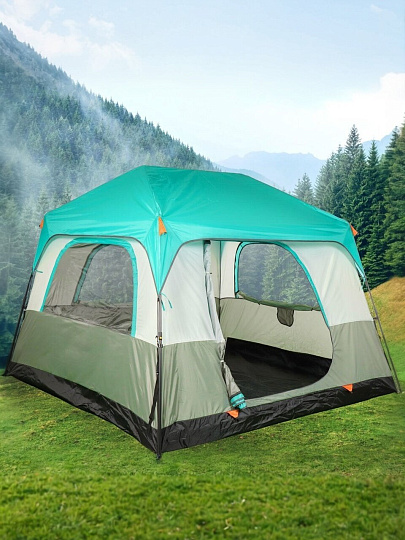 Палатка 6-местная, 300х270х180 см, с москитной сеткой, проклеенные швы, C070012