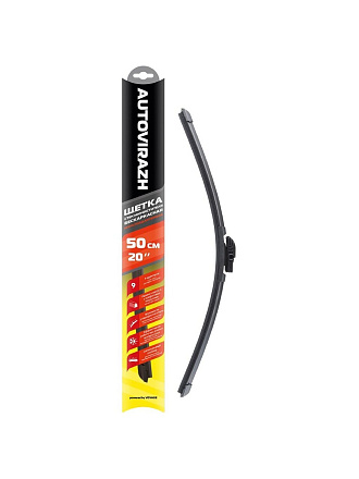 Щетка стеклоочистителя Autovirazh, AV-255, бескаркасная, мультиадаптер, 20