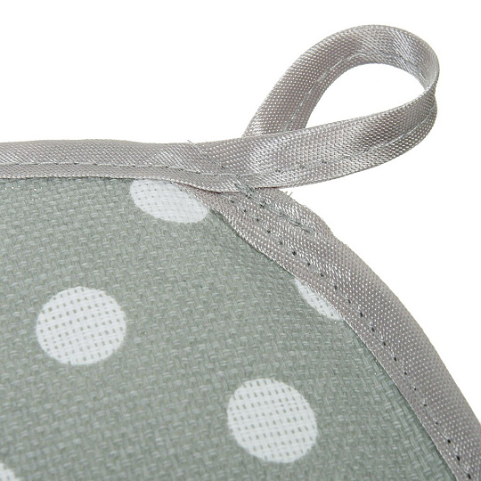 Прихватка 18х18 см, рогожка, 100% хлопок, Текстильная лавка, Крупный горох серый, 30098/39