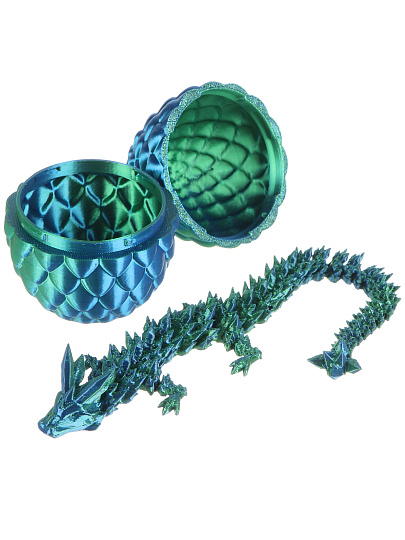 Фигурка декоративная Дракон в яйце, 22х4.5х2.5 см, 8х6 см, подвижная 3D, в ассортименте, Y4-11104