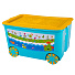 Ящик для игрушек на колесах, пластик, 61.3х40.8х33.5 см, в ассортименте, Эльфпласт, KidsBox, 449 - фото 3